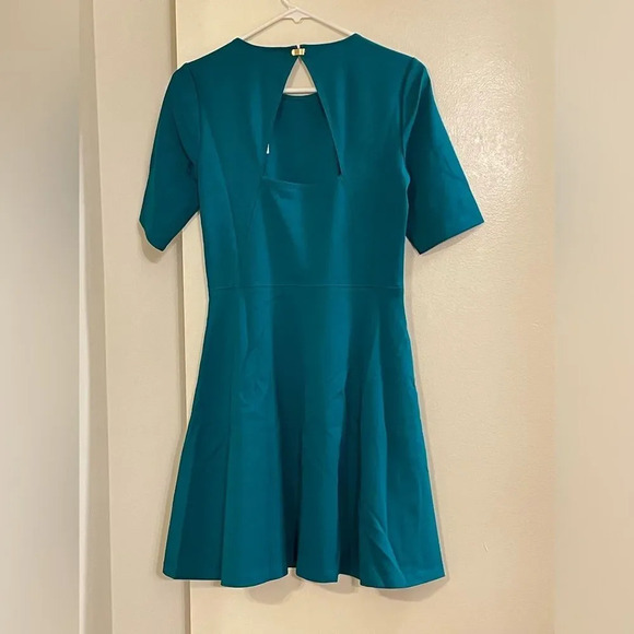 BANANA REPUBLIC Ponte Cut Out Dress in Cosmic Teal - Picture 5 of 7